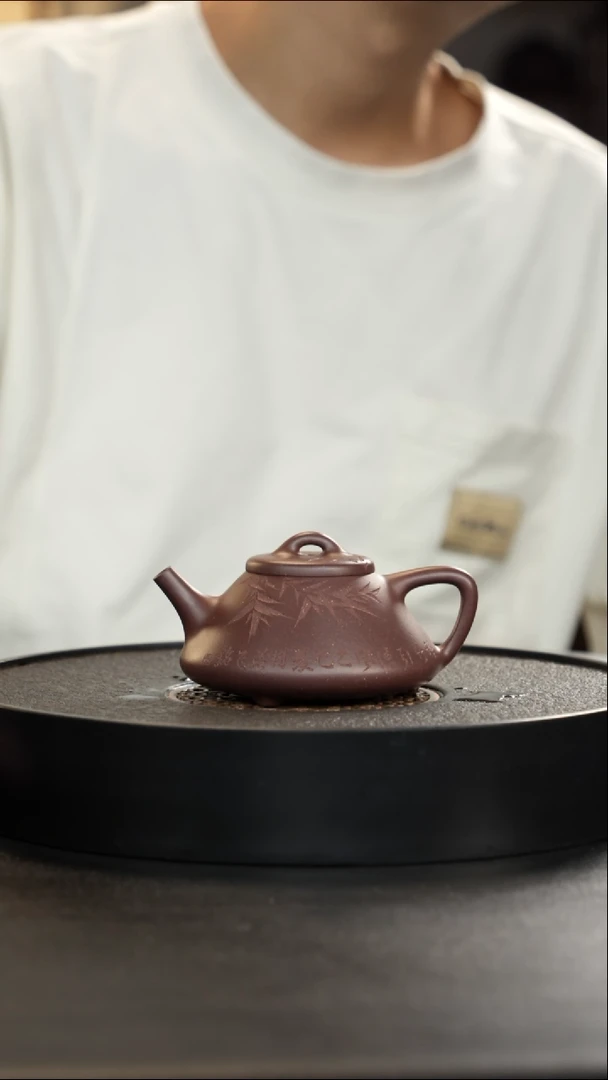 茶壶紫砂四号井老快底槽青子冶刻绘大漏