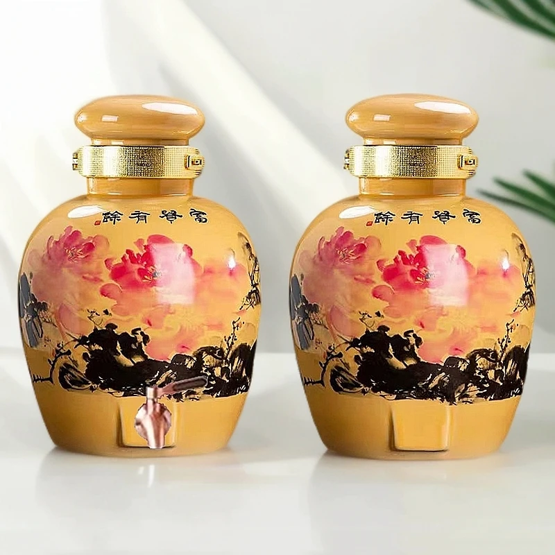 景德镇陶瓷10斤20斤50斤酒坛子泡酒瓶长期存酒高档密封酒罐酒缸