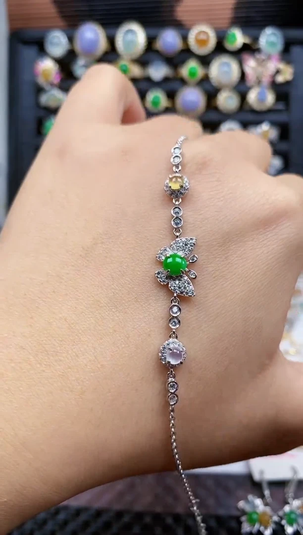 银S925镶嵌戒指翡翠115