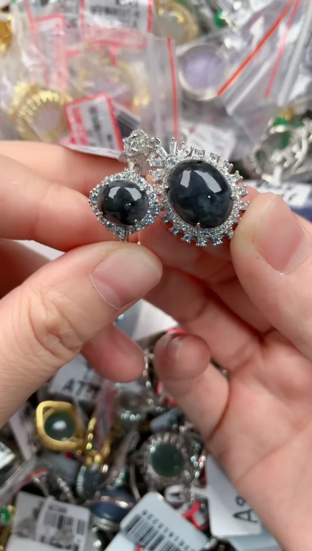 银S925镶嵌戒指翡翠111----4