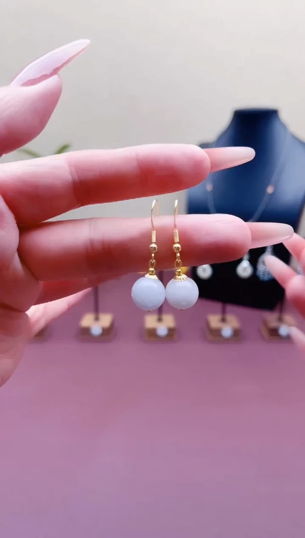 未镶嵌翡翠耳饰00翡翠单珠