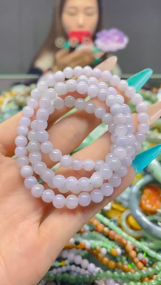 颈饰未镶嵌翡翠5MM/N/翡翠A货，一件也是批发价