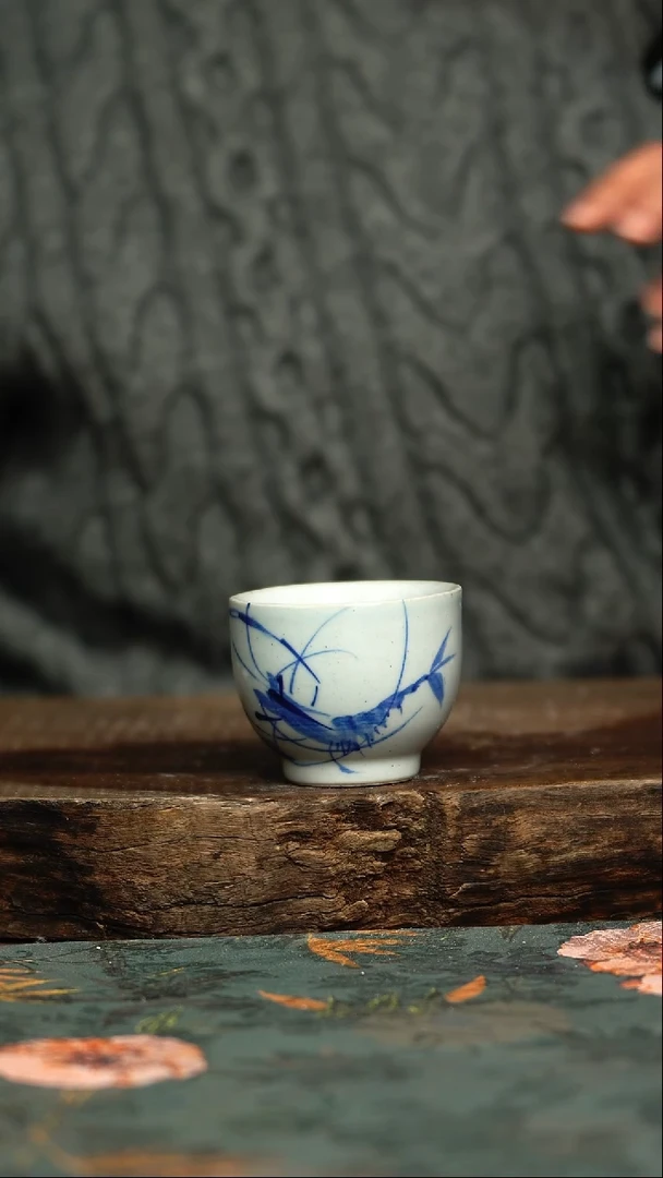 【闪购商品】杯釉下彩手工手绘同款陶器