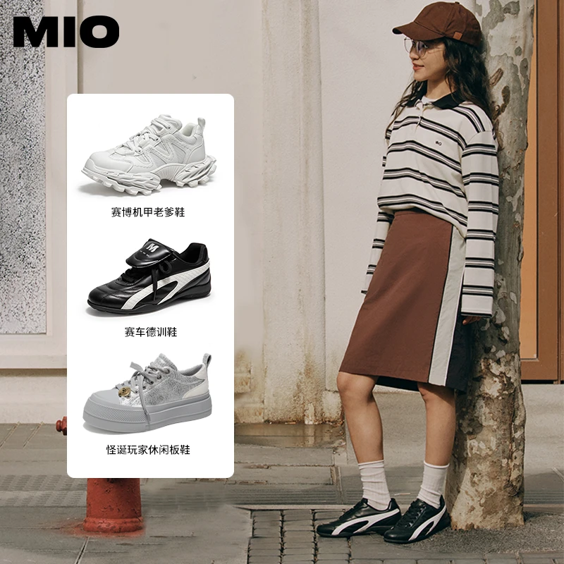【25新款休闲款】MIO米奥2025春季新款系带街头风休闲鞋运动鞋