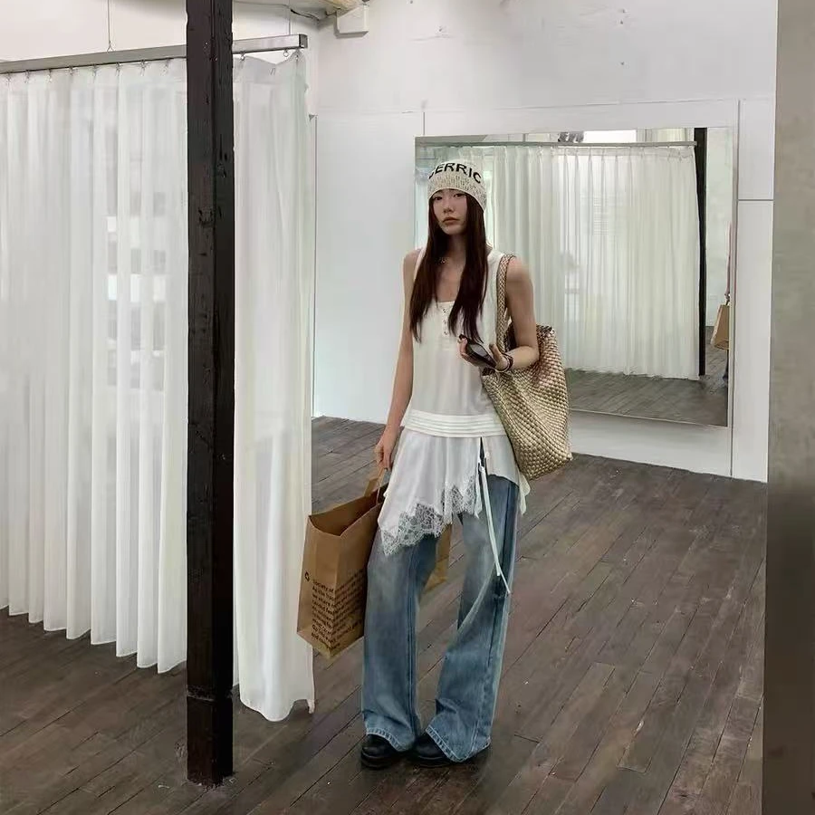 52129·DD# 叠穿小能手 意法货简约百搭叠穿长款背心·