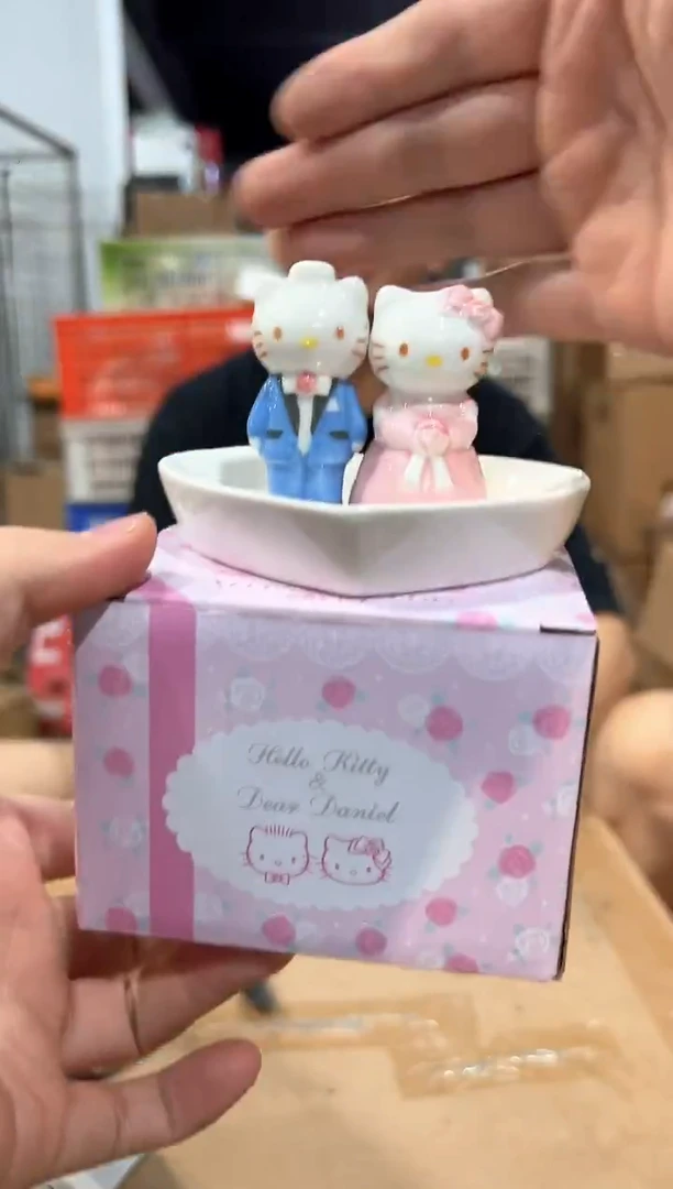瓷片原盒kt猫戒指首饰盘