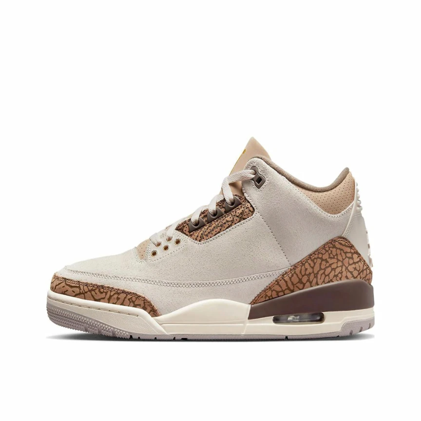 耐克/AirJordan3AJ3白棕爆裂纹男款耐磨时尚潮流防滑篮球鞋军训