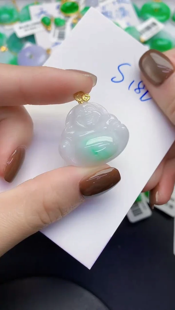 颈饰未镶嵌翡翠缅甸天然翡翠A货