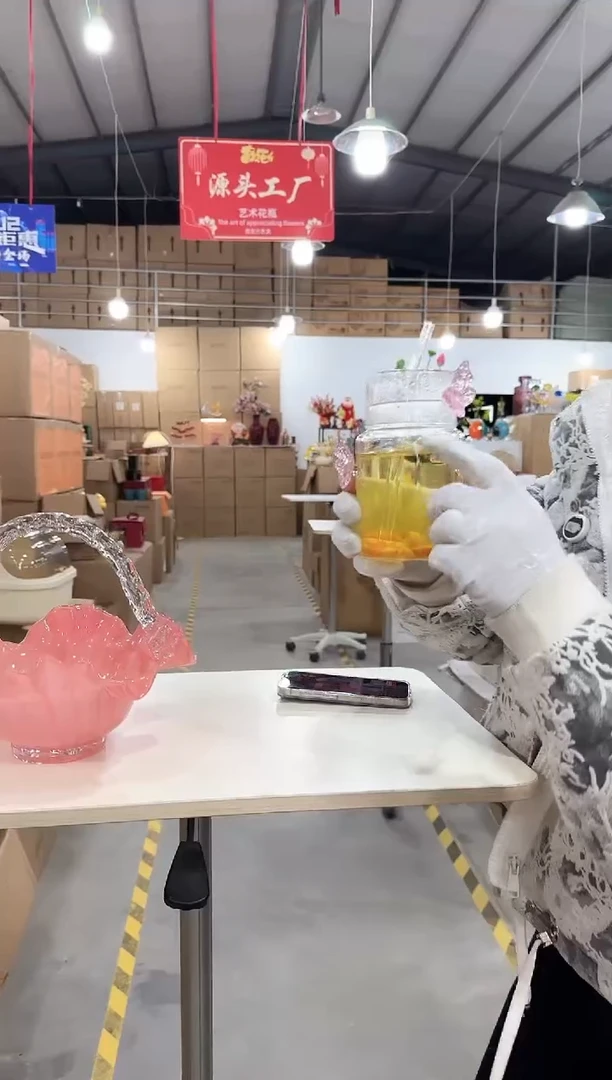 【闪购商品】琉璃昕洋ZK-花器-53早蝴蝶杯