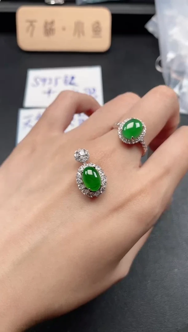 银S925镶嵌戒指翡翠51