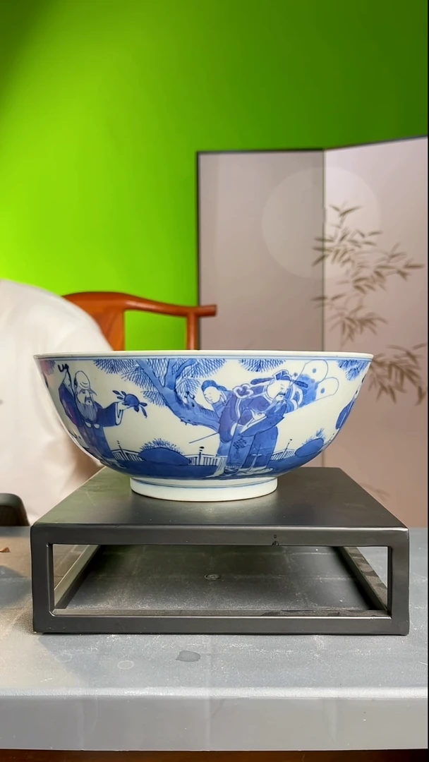 茶器2****榄青花人物大碗
