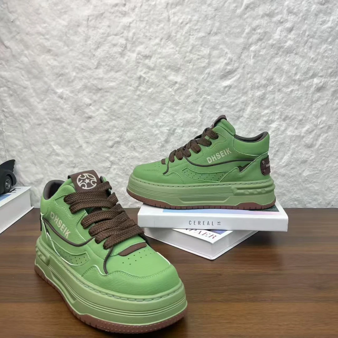 【菲如斯B2】2025秋冬中跟拼色休闲风平跟高帮休闲2025今年流行鞋子