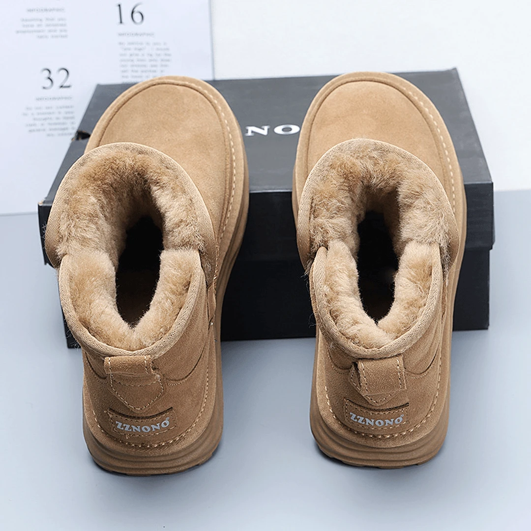 雪地靴男冬季加绒加厚防寒棉靴外穿皮毛一体防水防滑厚底保暖棉鞋