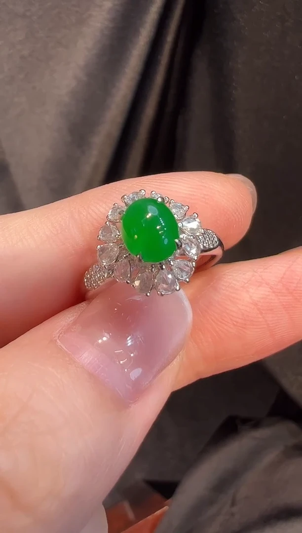 18K金镶嵌戒指翡翠L6戒指