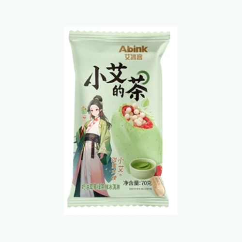 艾冰客 小艾的茶奶油草莓绿茶味冰淇淋70g
