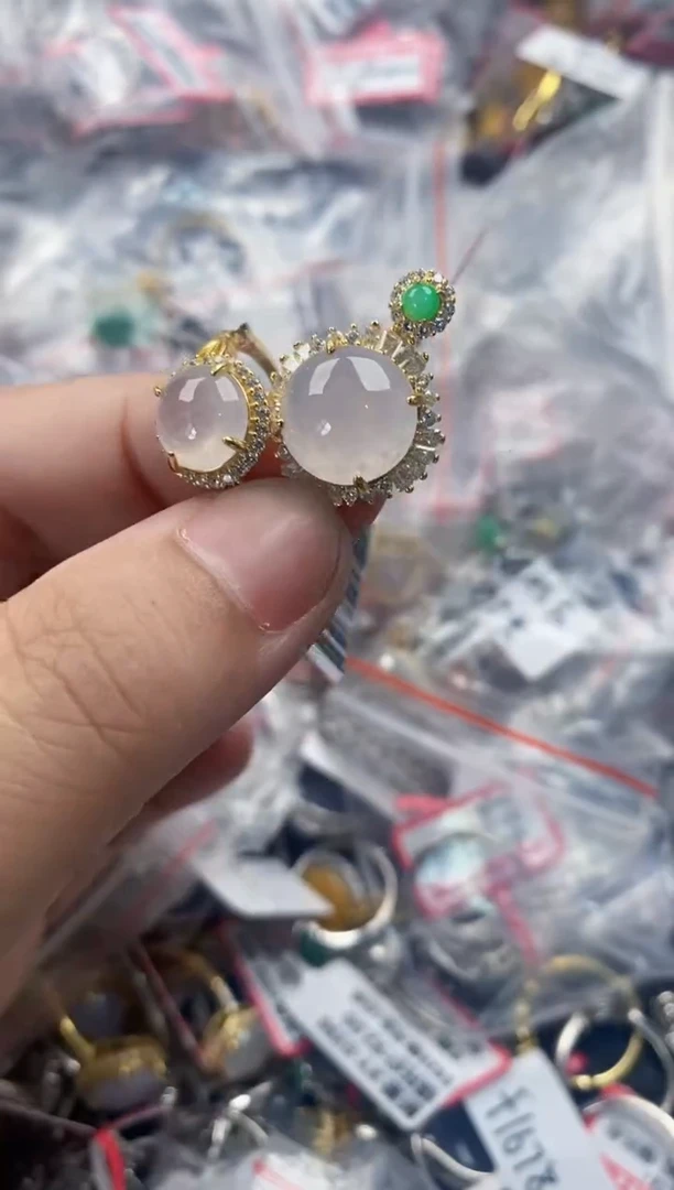 银S925镶嵌戒指翡翠10 0000  1