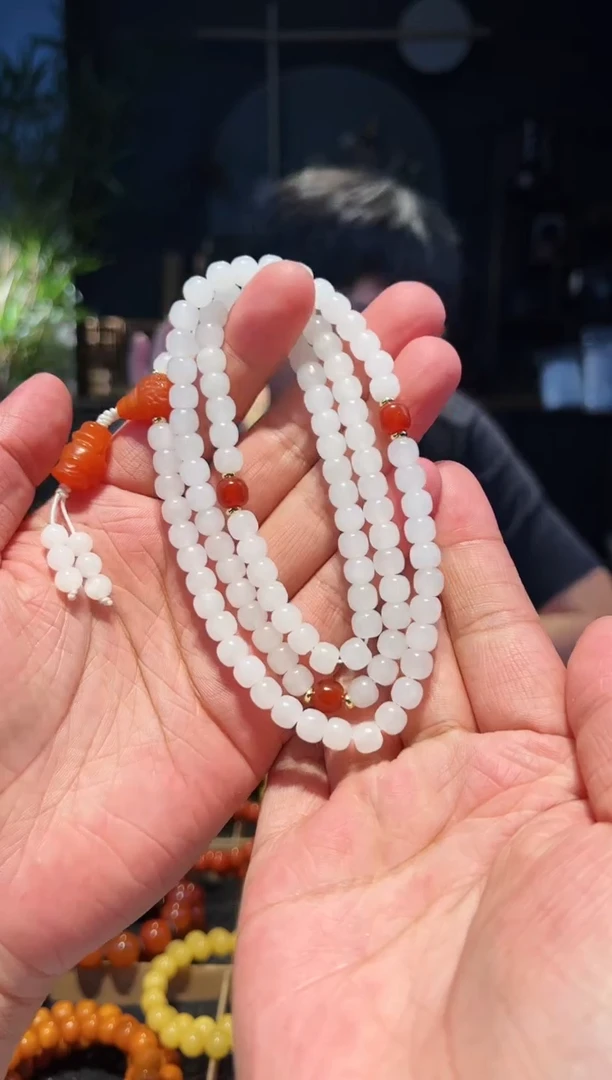 手链未镶嵌和田玉7+老型108多圈