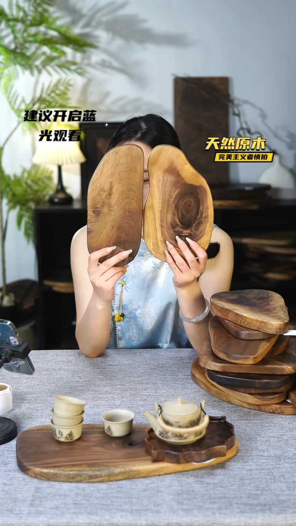 木北美黑胡桃原木.干裂疤结不属于商品质量问题完美主义者慎拍