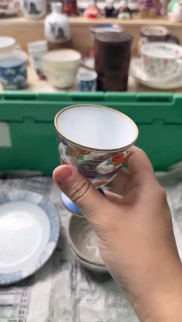 茶杯紫砂海*585淘艺中古瓷器满18米包邮