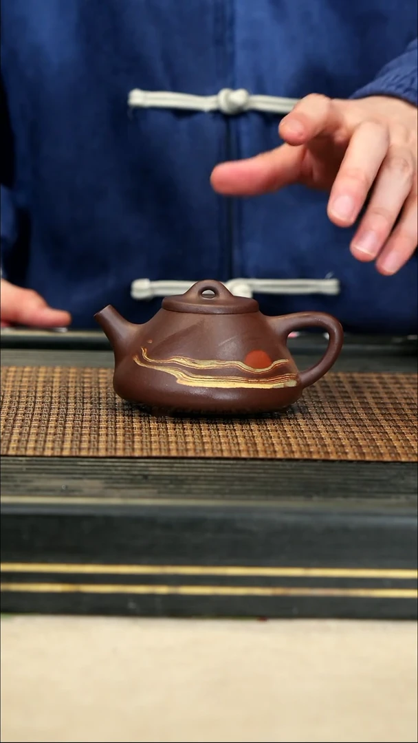 【闪购商品】紫砂茶壶65子冶石瓢 面绞