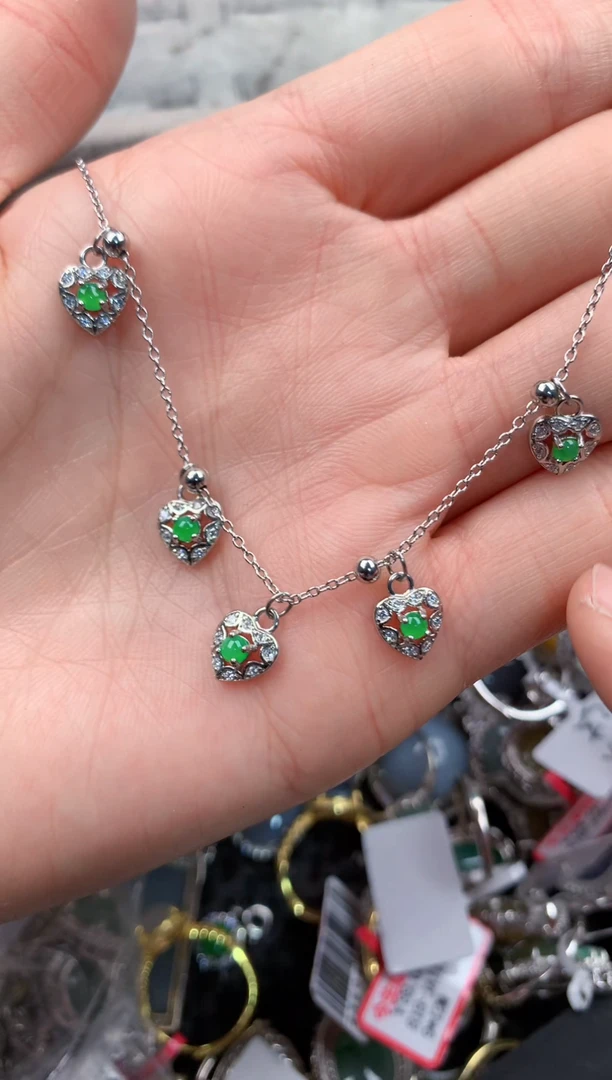 银S925镶嵌戒指翡翠111---------9