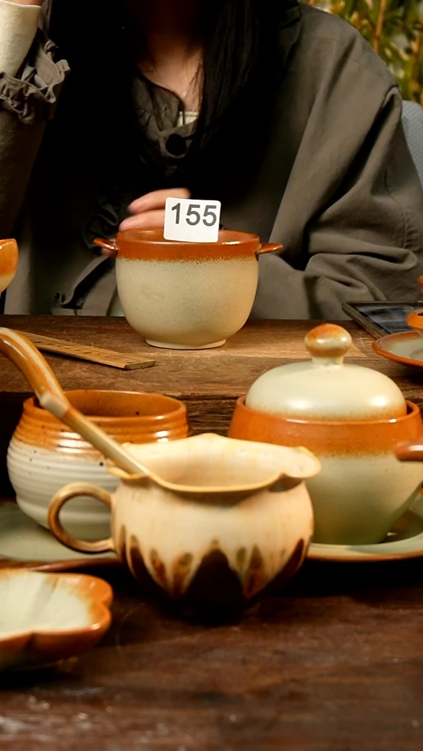 盘高颜值粗陶餐具限时抢购