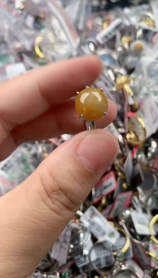 银S925镶嵌戒指翡翠333 2