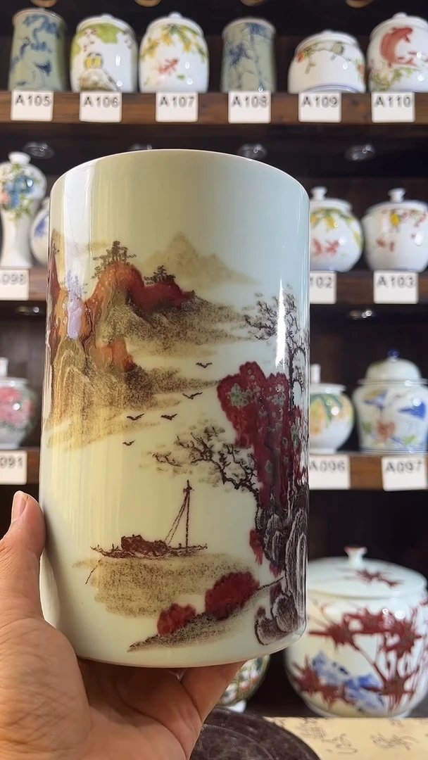 劲*迎君陶瓷纯手工手绘