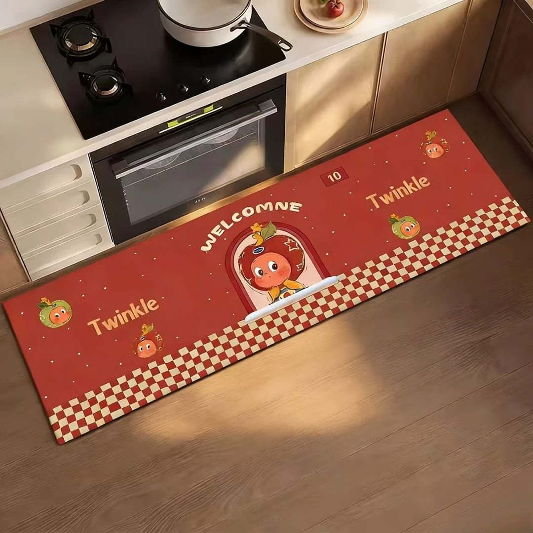 卡通星星人厨房防滑吸水卧室家用耐脏易打理地垫居家日用套装