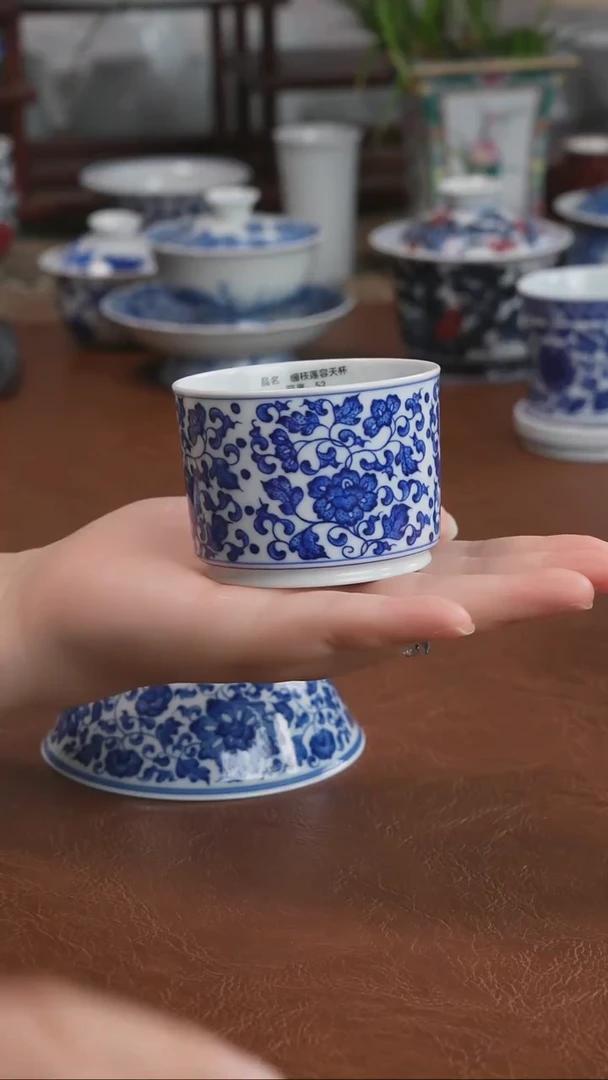 景德镇高端茶器墨奈手绘陶瓷茶器120左右