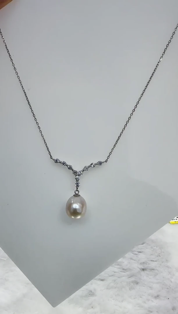 【闪购商品】淡水珍珠DA银S925镶嵌b395 套链