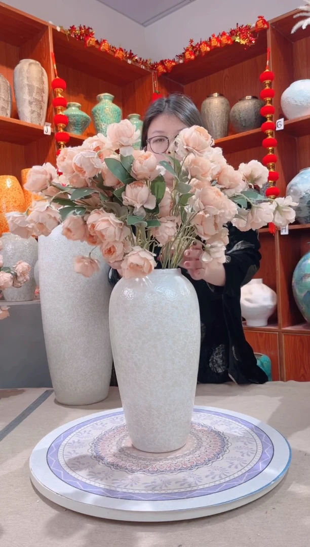 【闪购商品】瓶月光白 大号 陶瓷花瓶 无花 微瑕