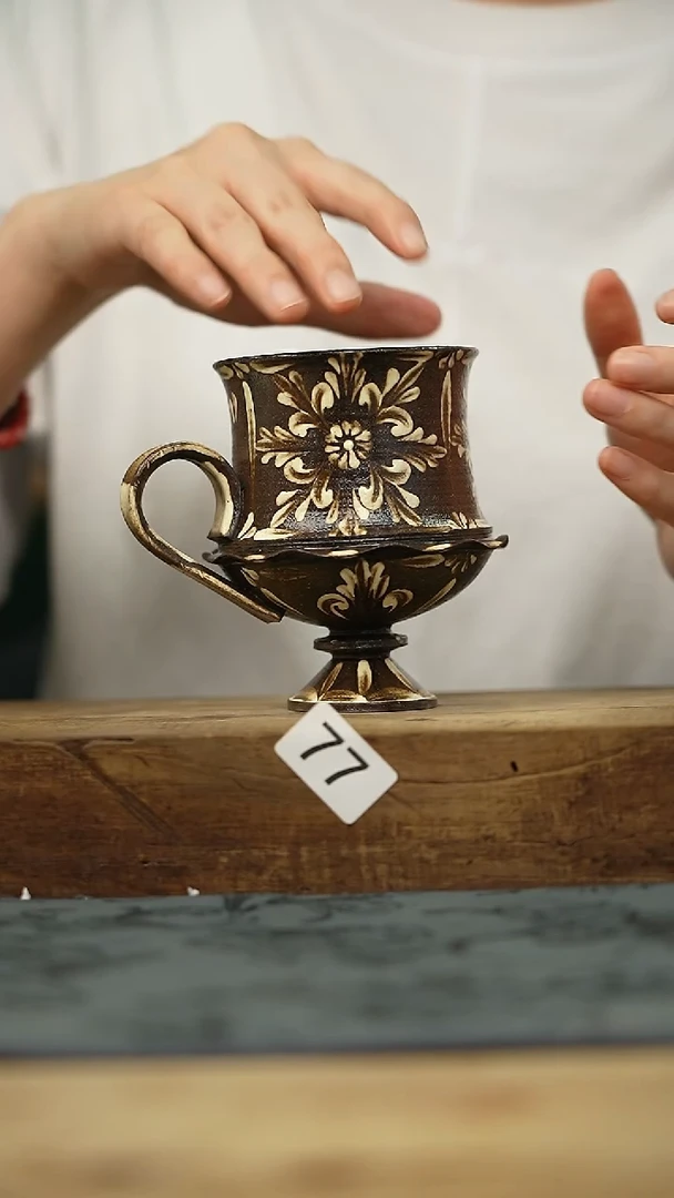 瓷片新品！设计师款手绘/咖啡杯、碟系列 听歌