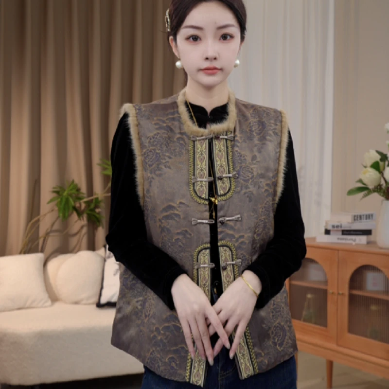 新中式提花精致棉服时尚轻职风秋冬款2025C7832—倩倩杭锦仓