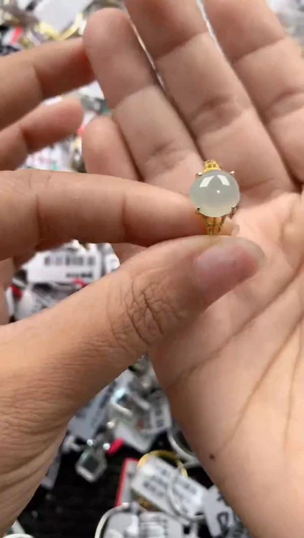 银S925镶嵌戒指翡翠111    10