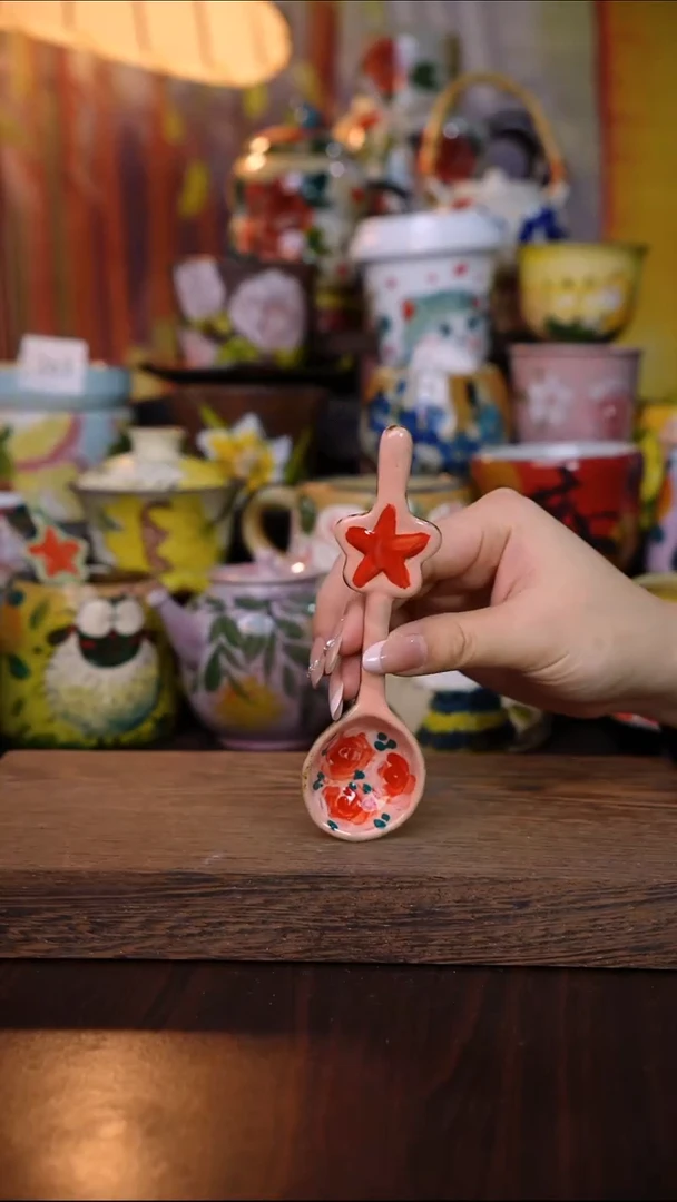 杯子陶泥垚手作 景德镇手工手绘陶瓷器物