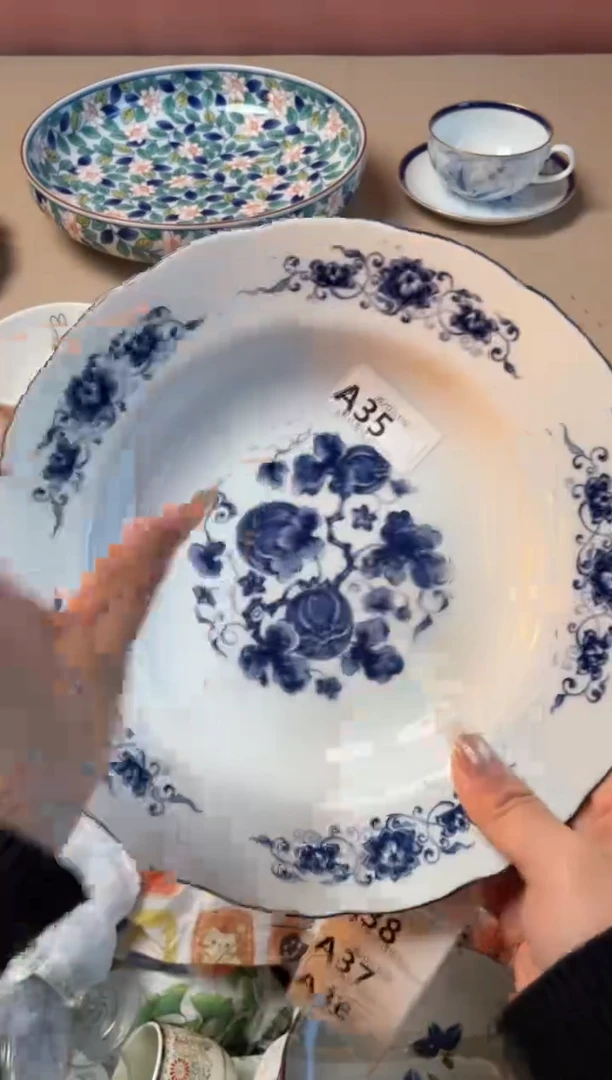 瓷片淡**笑瓷器瓷器A35