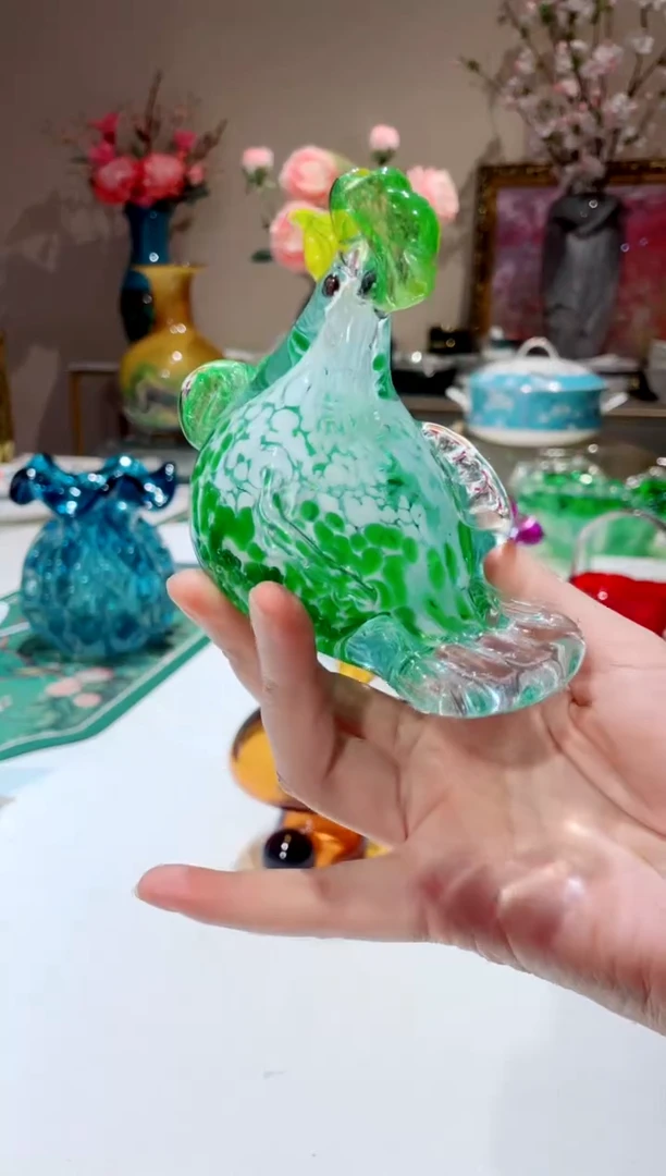 【闪购商品】琉璃手工艺品白菜鸡