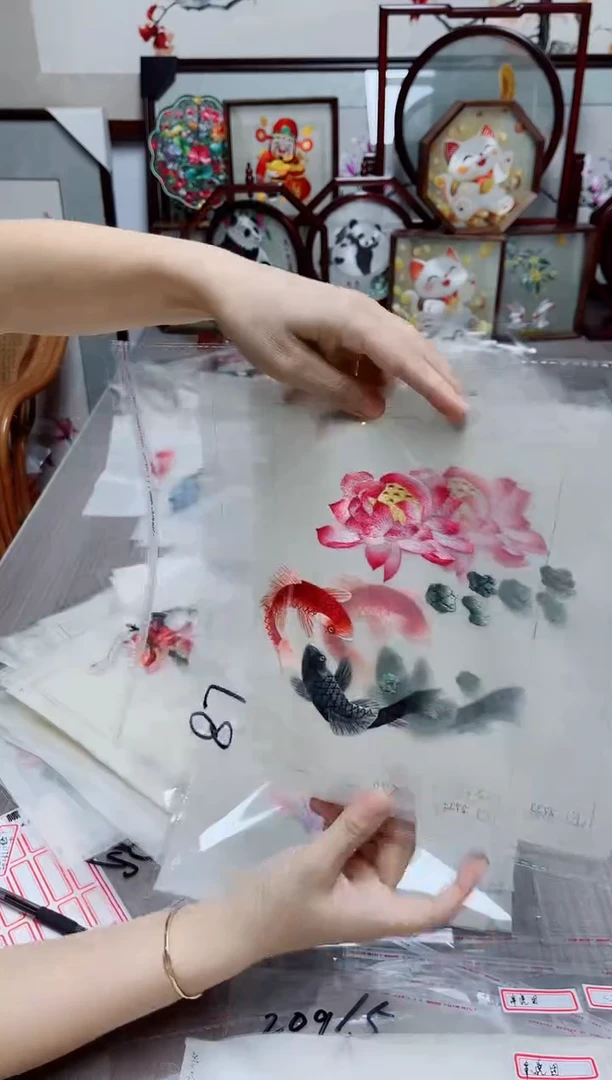 刺绣非遗苏绣纯手工小双面绣87
