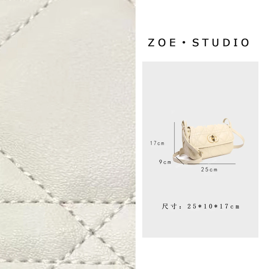 【佐伊甄选】BF-66560-米白色轻奢女士时尚潮流百搭斜挎包轻奢