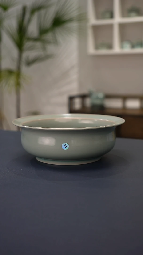 5号天蓝釉炉式洗18.2口径一级品   洁