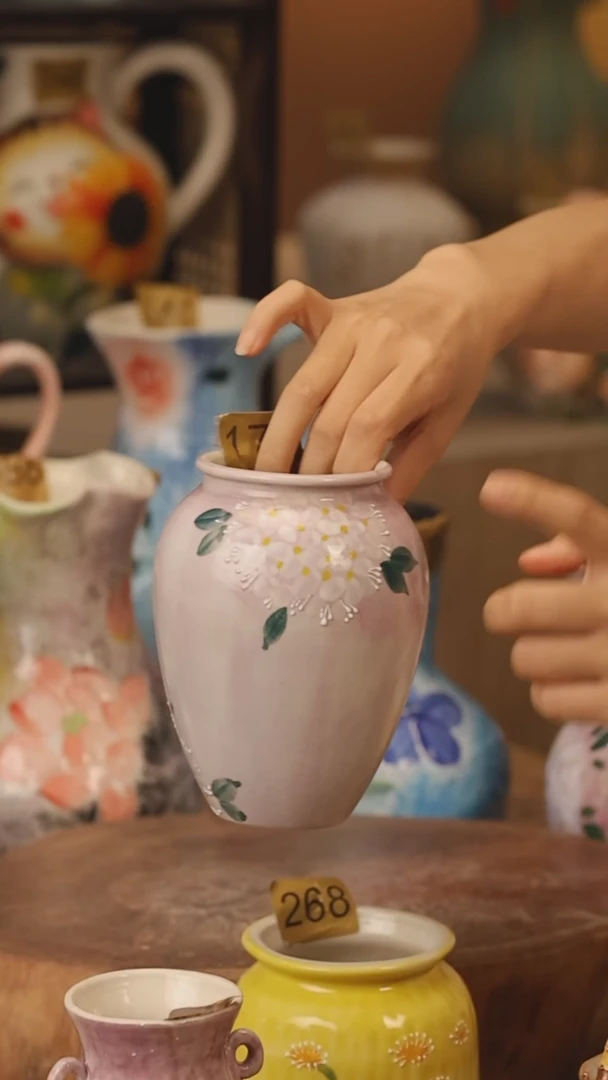 陶瓷172景德镇设计师手作花器摆件侘寂风