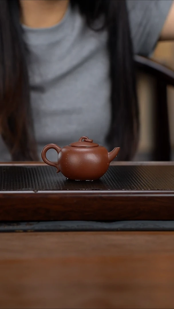 茶壶紫砂120cc黄龙山原矿紫泥单圈21