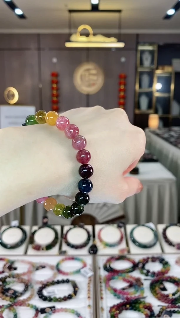 【闪购商品】碧玺单圈手串9mm+未镶嵌一物一证dan