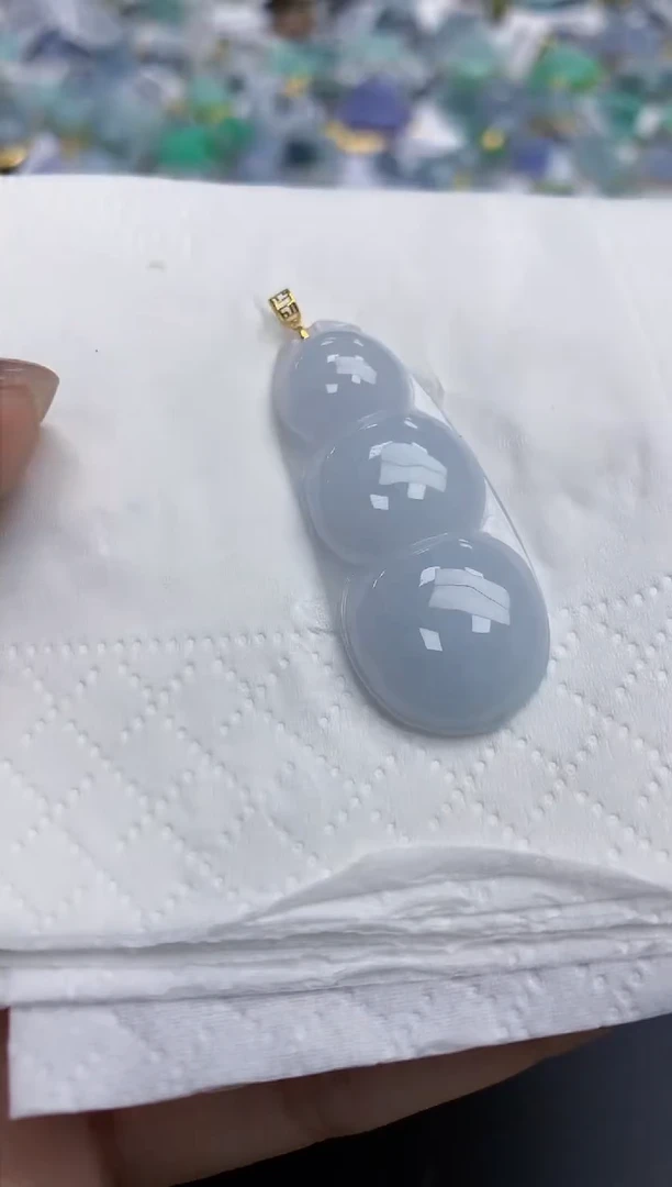 【闪购商品】翡翠颈饰18K金镶嵌天然缅甸翡翠A货