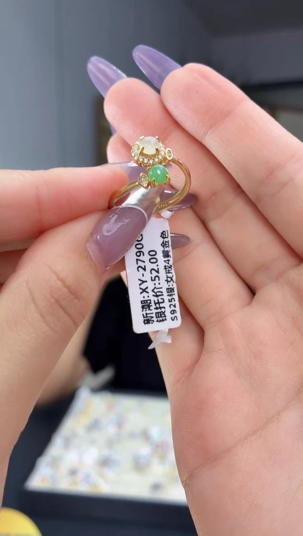 银S925镶嵌戒指翡翠1111111111