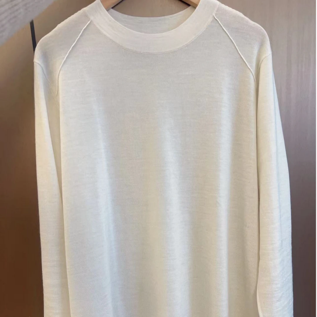 100%纯山羊绒68支/3精纺羊绒外穿上衣宽松版打底羊绒衫女内搭