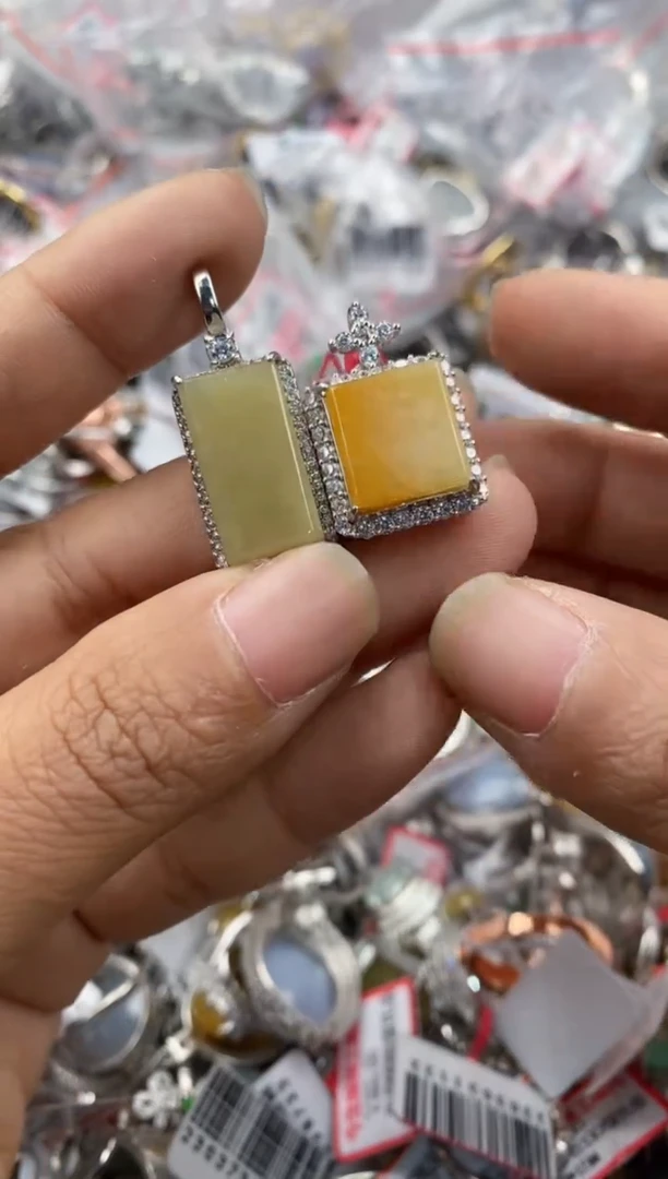 银S925镶嵌戒指翡翠111                  10