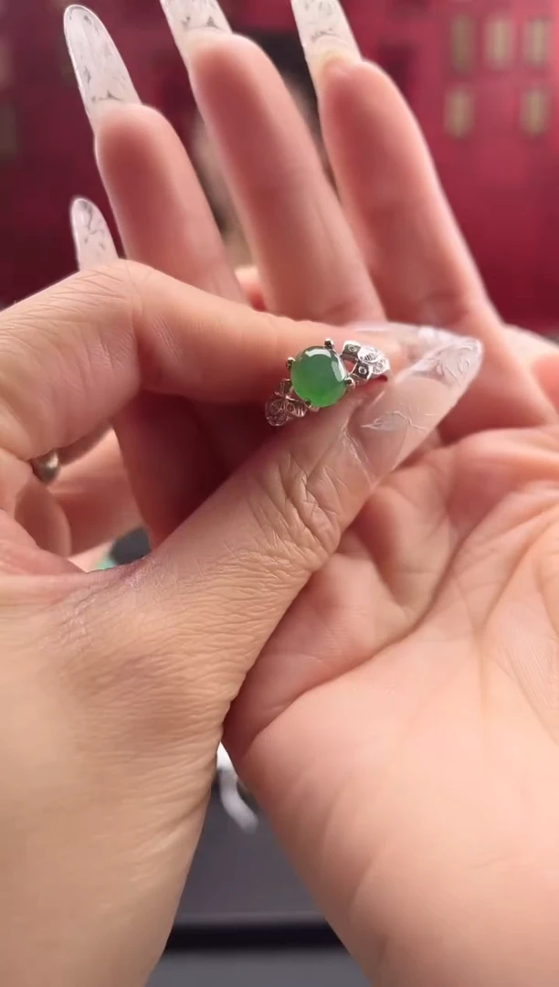 【闪购商品】翡翠戒指18K金镶嵌戒指