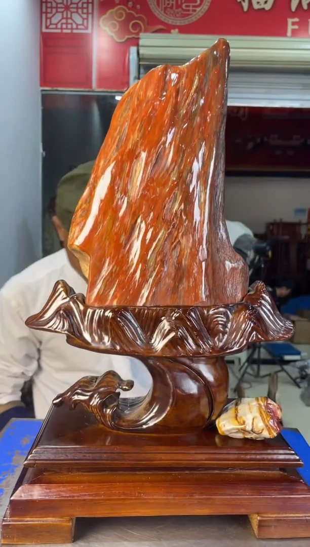 未镶嵌摆件硅化玉44